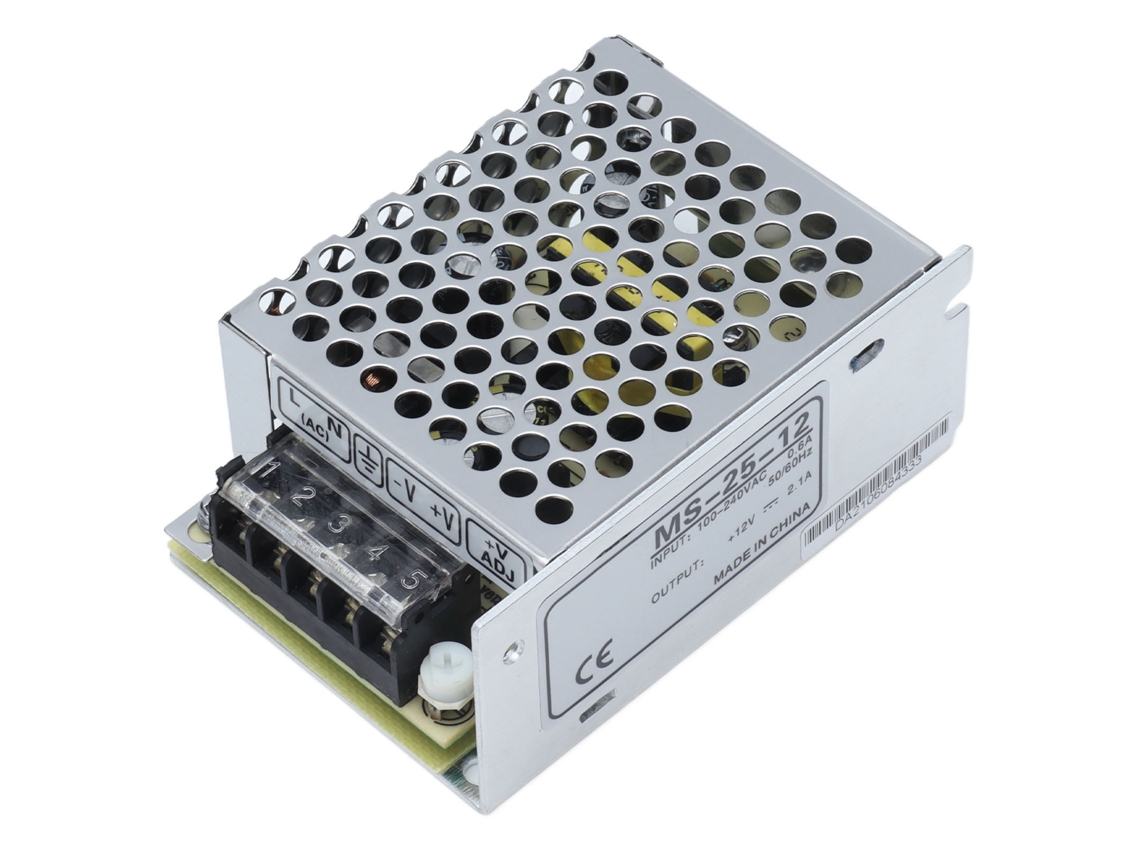 Fuente De Alimentación Conmutada 100-240vca 25w Aluminio Para Led 12v Ms-25-12