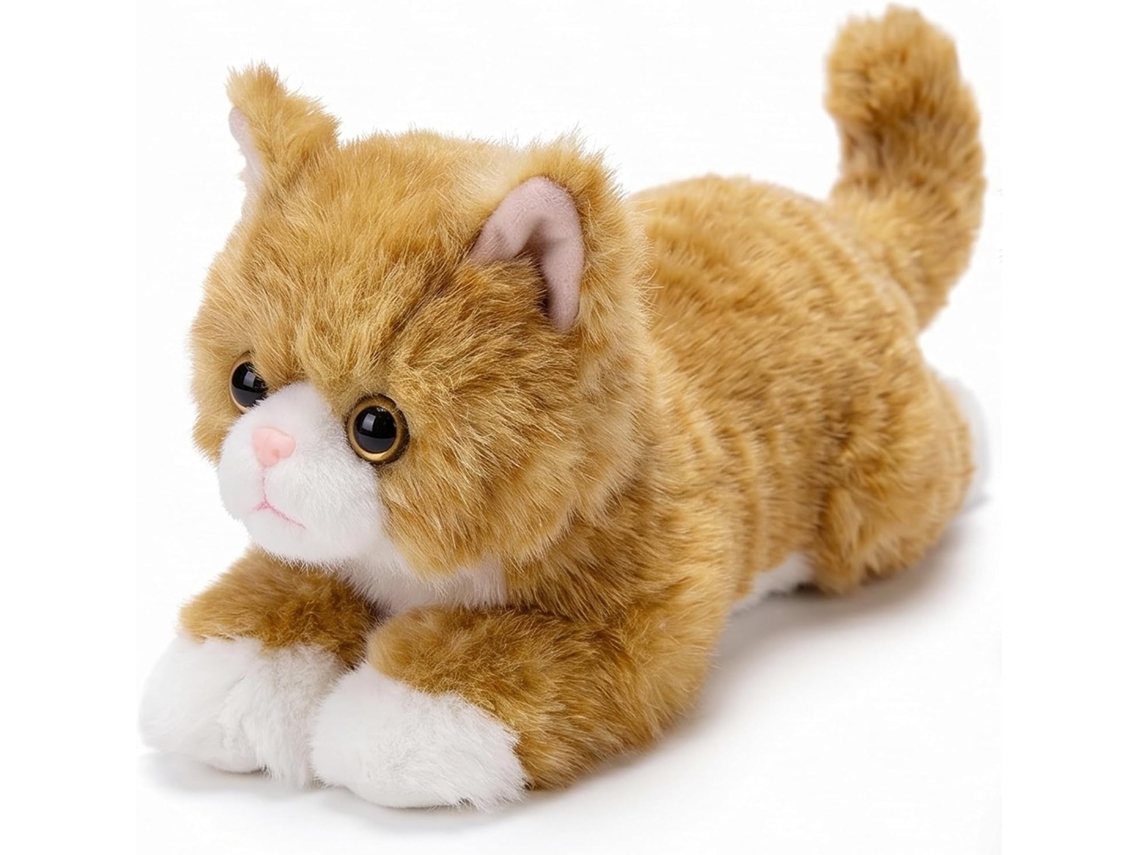 Gato De Pelúcia De 40 Cm (16 Polegadas), Realista, Com Pelagem Macia