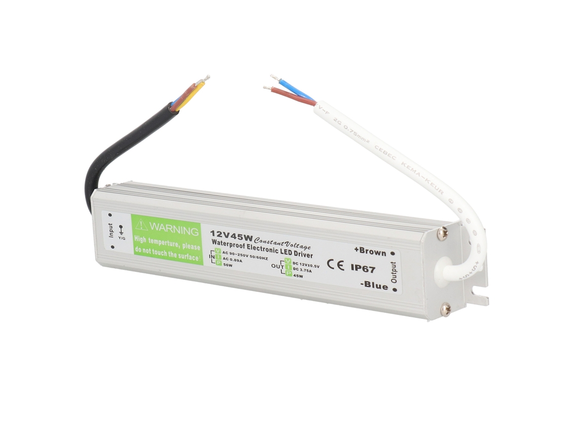 Fonte De Alimentação Chaveada À Prova D'água 45w Ac90‑250v Driver Led Transformador Dc12v