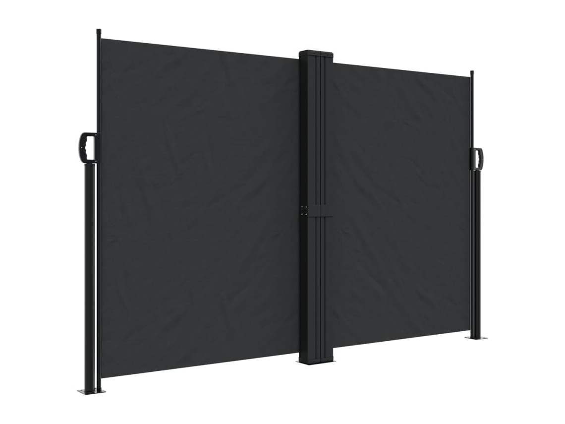 Retractable Side Awning, Retractable Side Awnings Vidaxl Preto Poliéster (160 X 1200 Cm)