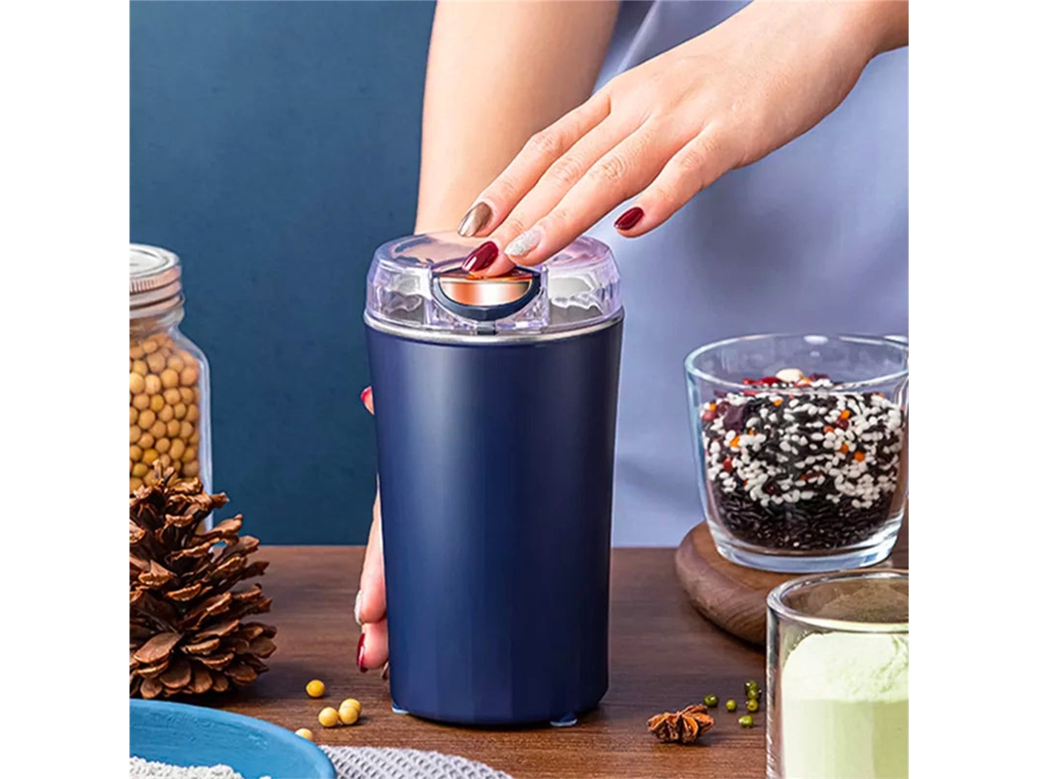 Moedor De Café Elétrico 200w Potente - Moinho Para Especiarias, Grãos E Nozes Com Escova De Limpeza