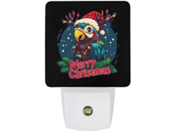 Luminária Noturna De Natal Com Papagaio E Sensor Anoitecer Ao Amanhecer