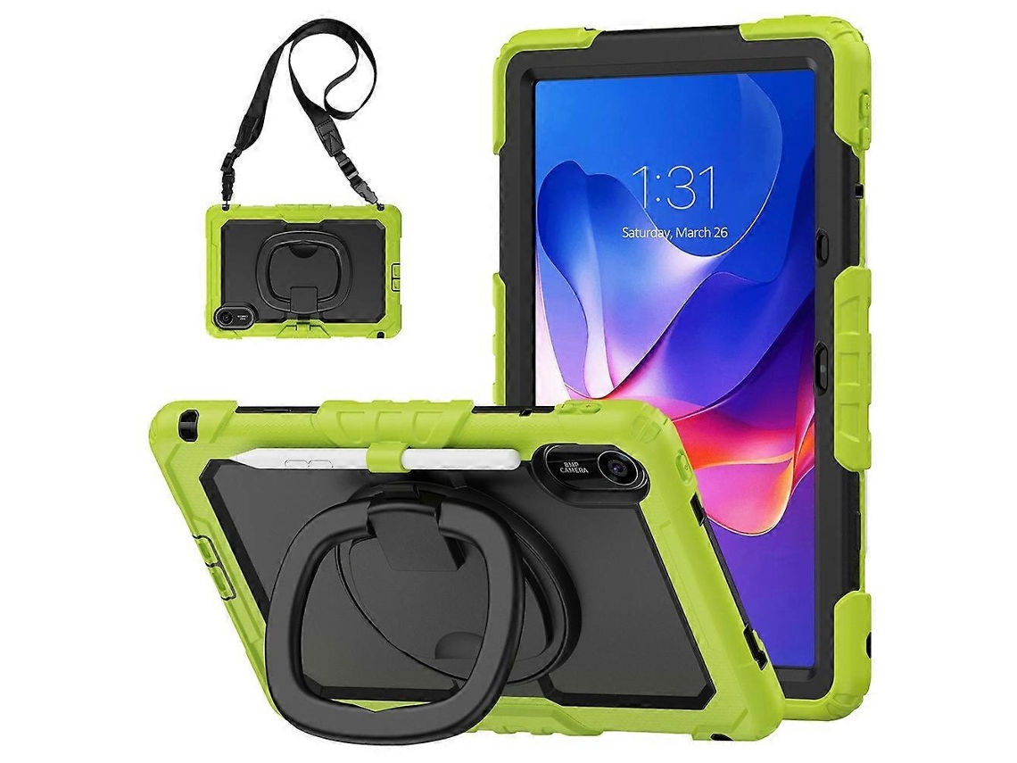 Capa Para Tablet Xiaomi Redmi Pad 2 Com Suporte Integrado, Porta-caneta E Alça De Ombro Em Silicone E Policarbonato.