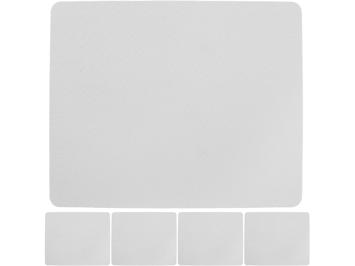 Jogo De 5 Peças De Mousepad Sublimado Para Computador, Antiderrapante, Em Borracha Branca, Perso Gokoco