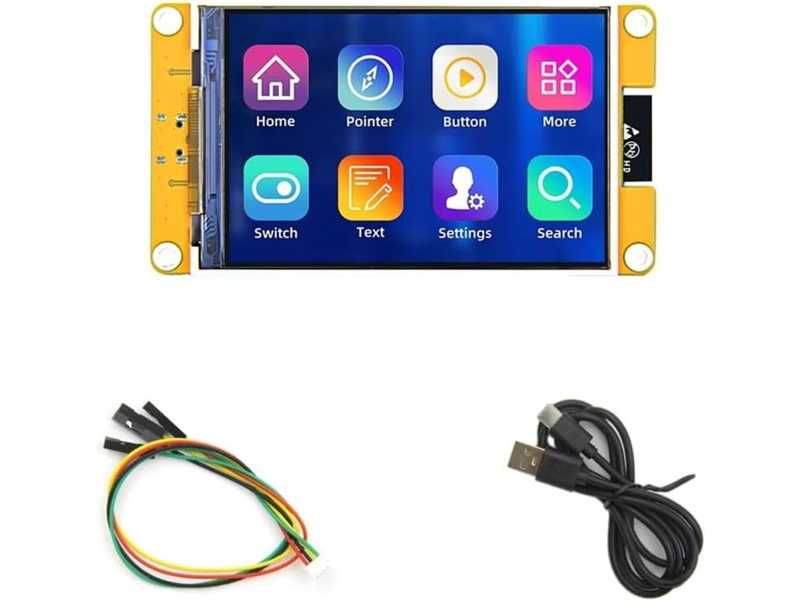 Placa De Desenvolvimento Wifi Bluetooth De 4 Polegadas Com Leds Rgb