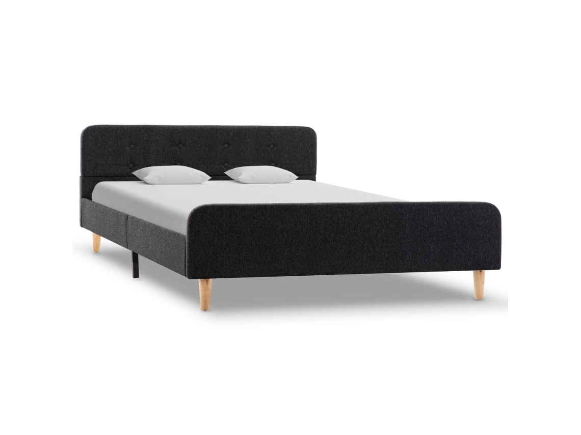 Estrutura de Cama Serapilheira Cinzento Escuro 120x200 cm MAISON EXCLUSIVE