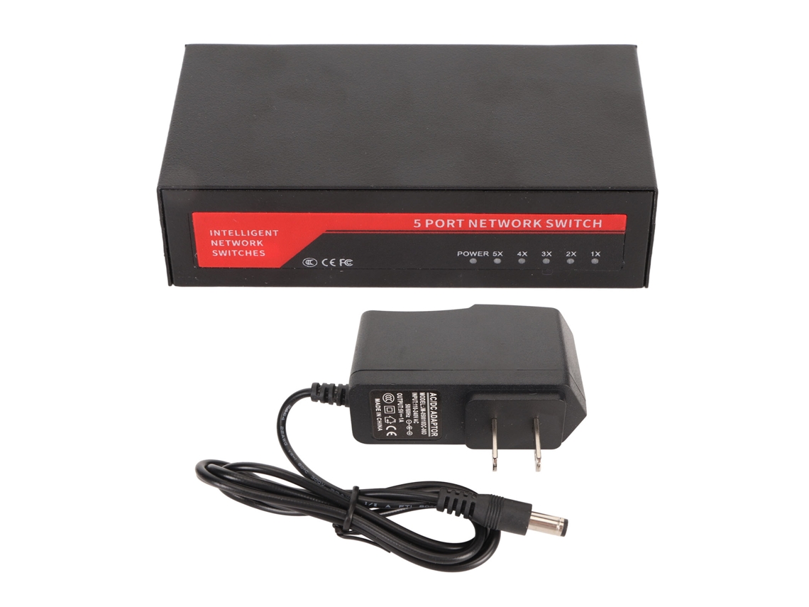 Switch De Rede De 100mbps De 5 Portas (divisor Ethernet, Conveniente Para Uso Doméstico)