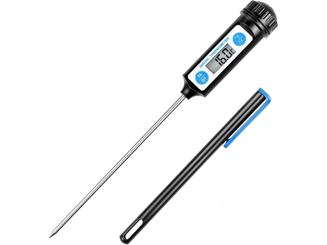Termômetro Culinário Digital de Cozinha com Sonda Longa e Visor Lcd para Alimentos, Carne, Óleo Leite. AQUAFORGE