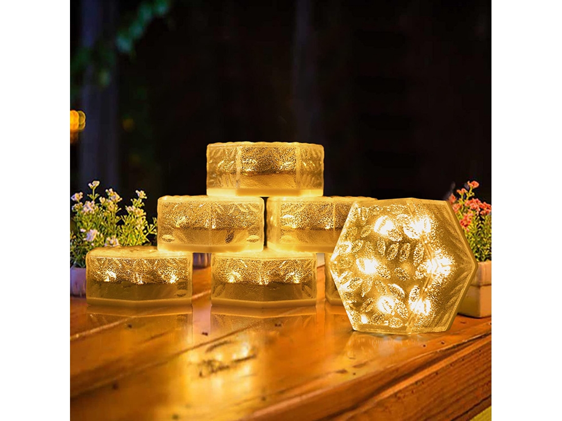 Luzes Solares Para Exterior, Decoração De Jardim, Pacote Com 6 Produtos De Iluminação Para Exterior Aquaforge