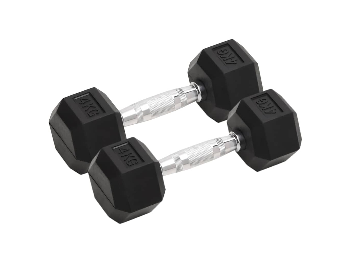 Vidaxl Halteres 2 Pcs 8 Kg Total Ferro Fundido