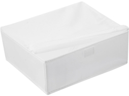 Caixa Organizadora Tecido Oxford Branca Gavetas Lavável Ideal Sutiãs Meias Roupas Íntimas Leve GOKOCO