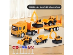 (amarelo) Caminhão De Corrida Grande De Metal, Brinquedo Para Crianças De 4 A 12 Anos.