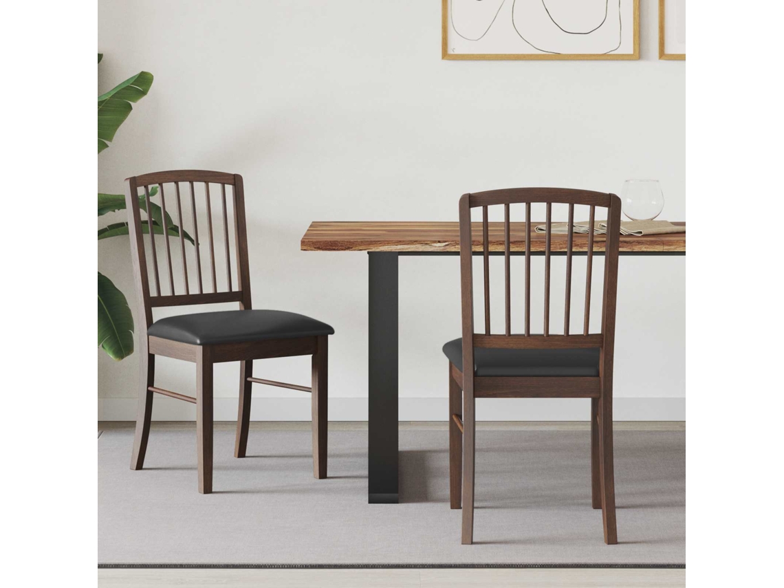 Vidaxl Cadeiras De Jantar 2 Pcs Marrom Claro 50 X 52,5 X 91 Cm