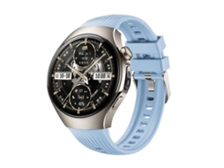 Pulseira Para Huawei Watch 5 (46mm) - Silicone Vertical - Fivela De Aço Prate
