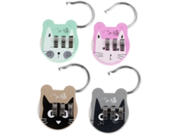 Conjunto De 4 Mini Cadeados Digitais Com Desenhos Animados Fofos Para