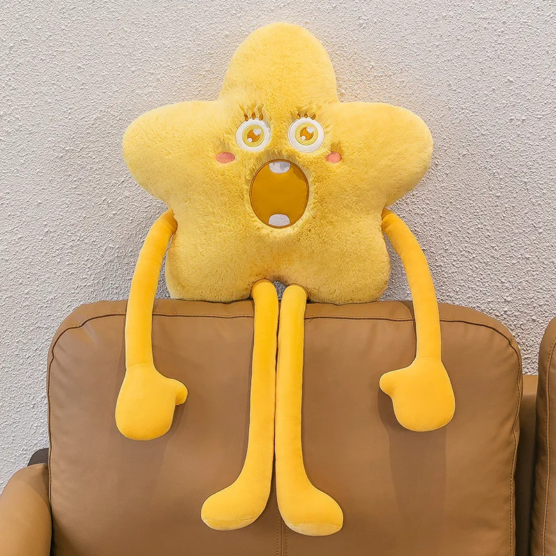Almofada de Pelúcia Monstro de Celebridade para Adultos, Almofada para Sofá, Almofada Decorativa MDUG (amarelo, 80cm)