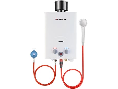 Bw158C-De Aquecedor de Agua a Gás 6 L/Min Gpl 50Mbar com Tampa de Chuva para Autocaravana Campismo CAMPLUX