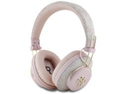 Fones De Ouvido Supra-auriculares Sem Fio Guess Para Telefones Bluetooth Com Logotipo Metálico Encapado