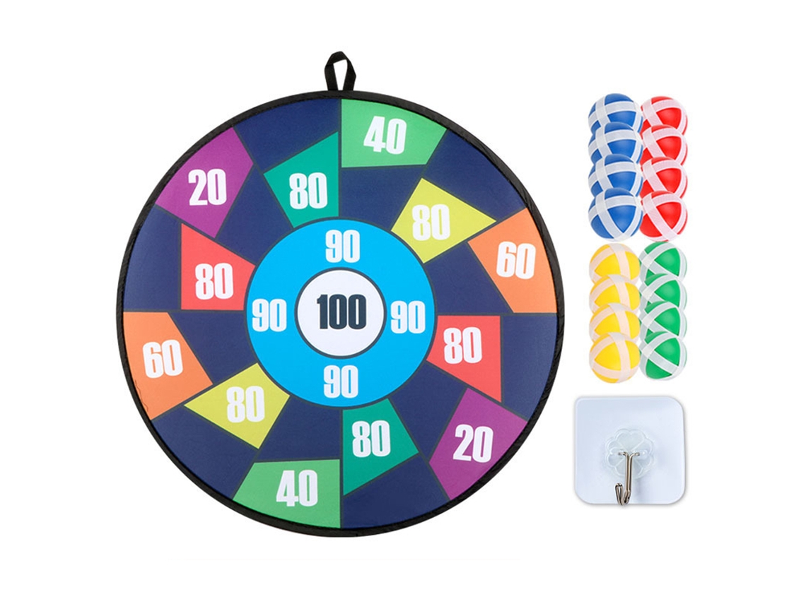 Jogo de Dardo Business, infantil, plegável, 73cm, 16 bolas adesivas, seguro, presente