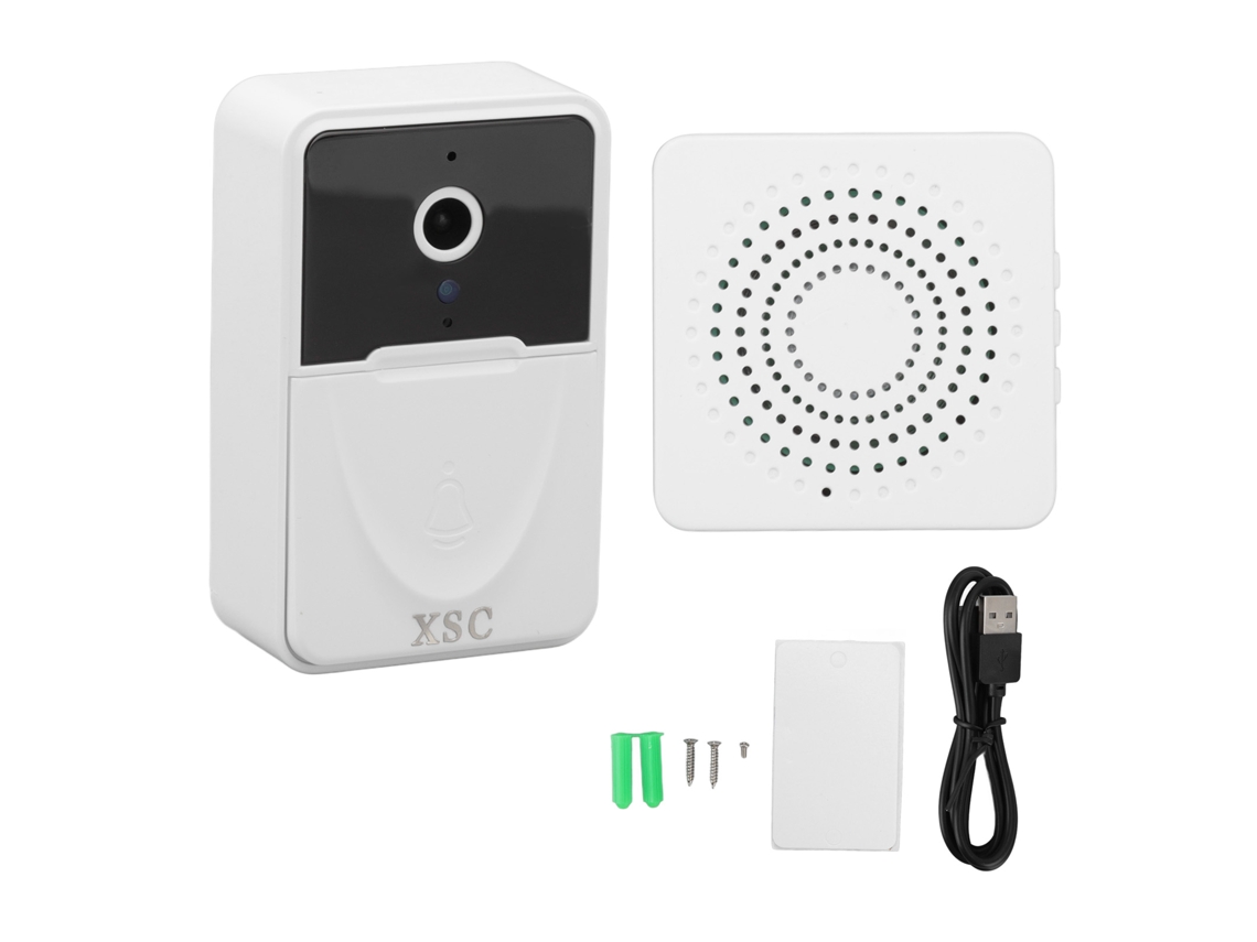 Primerox Campainha Sem Fio Inteligente com Câmera Wifi Vídeo e Ding Dong