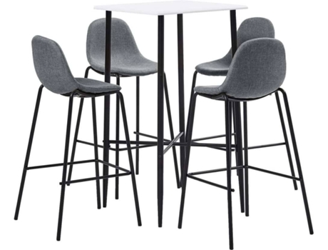 Conjunto de Bar  5 Peças (Cinzento - Tecido - 51 x 49 x 99 cm)