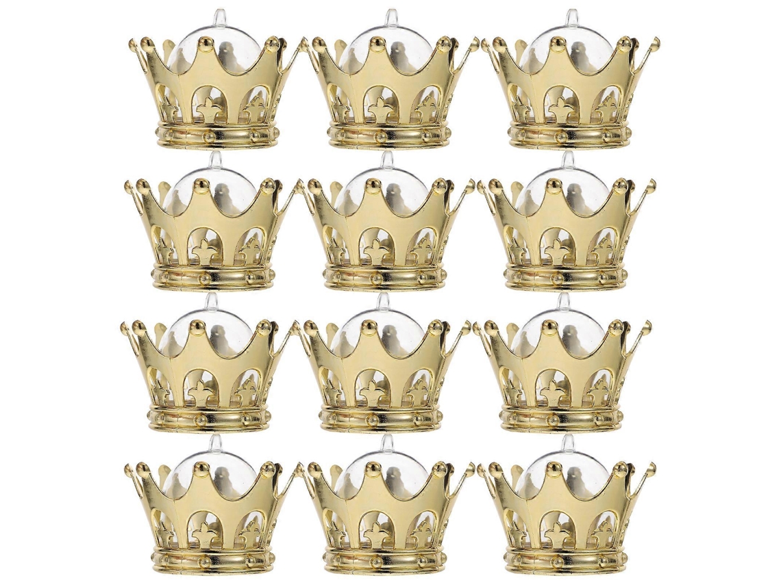 Conjunto Com 12 Caixas Organizadoras Em Formato De Coroa Para Doces De Casamento, Caixas Vazadas Para Presentes Hengjian