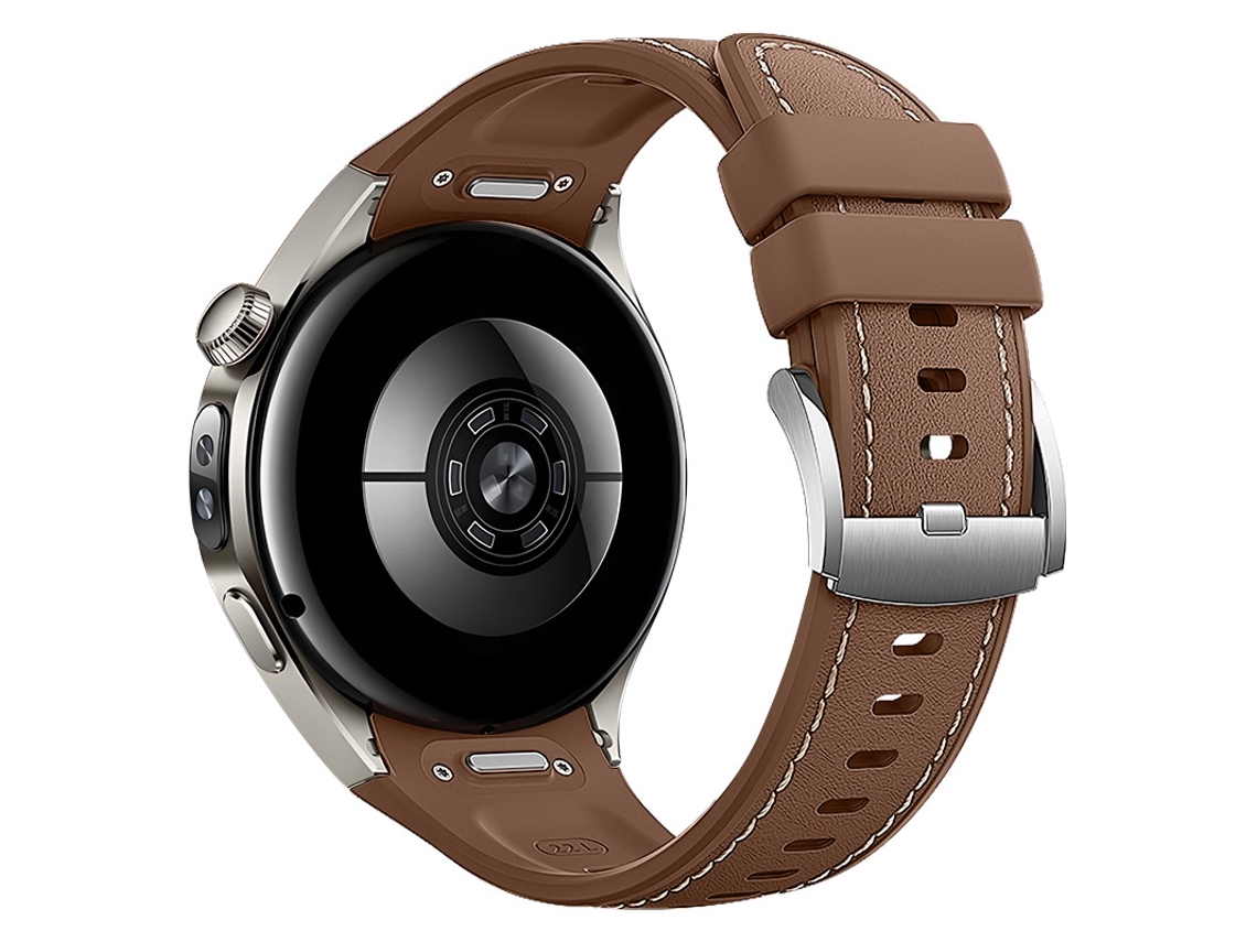 Pulseira de Couro e Silicone para Huawei Watch 42mm castanho HEXINYIGJLY