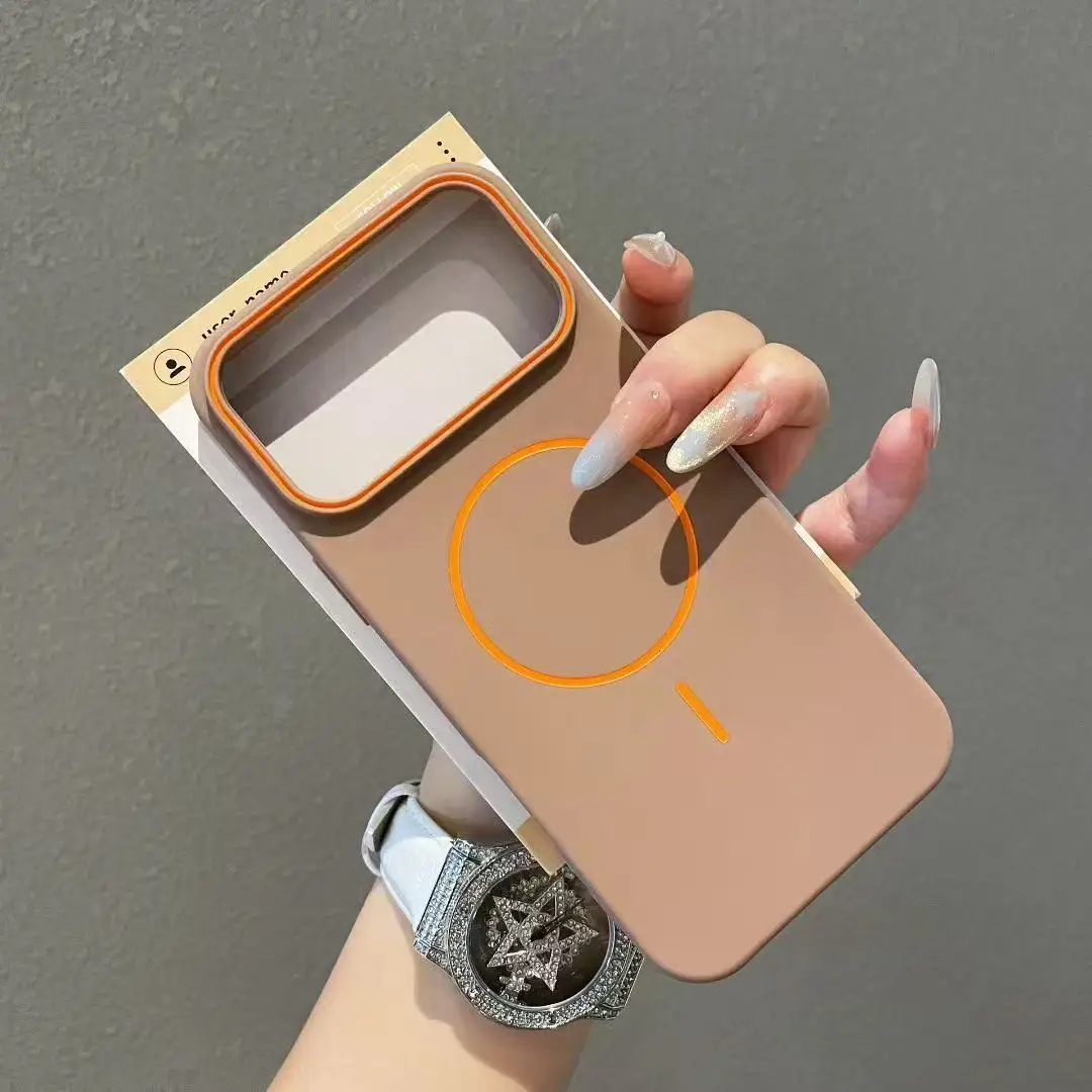 Capa Magnética Magsafe Para Iphone 17 (dourado Deserto), Resistente A Impactos.
