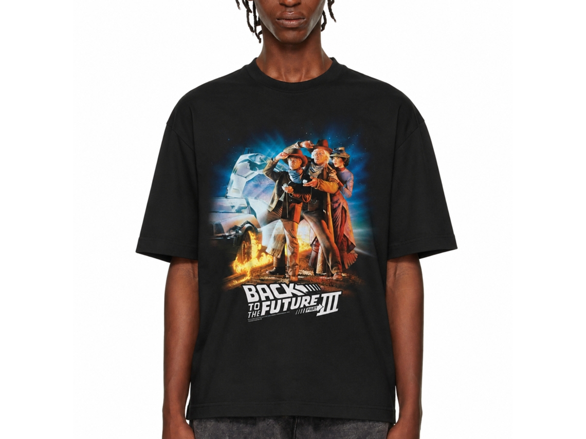 Rockinstone Back To The Future Movie 3 Cowboy Hats Black Adult T-shirt Size:xl