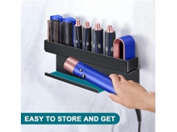 Suporte De Parede Para Secador Cabelo Sem Furos, Compatível Com Modelador 7 Em 1, Chapinha, Acessórios, Alisador E Organizador Fios.