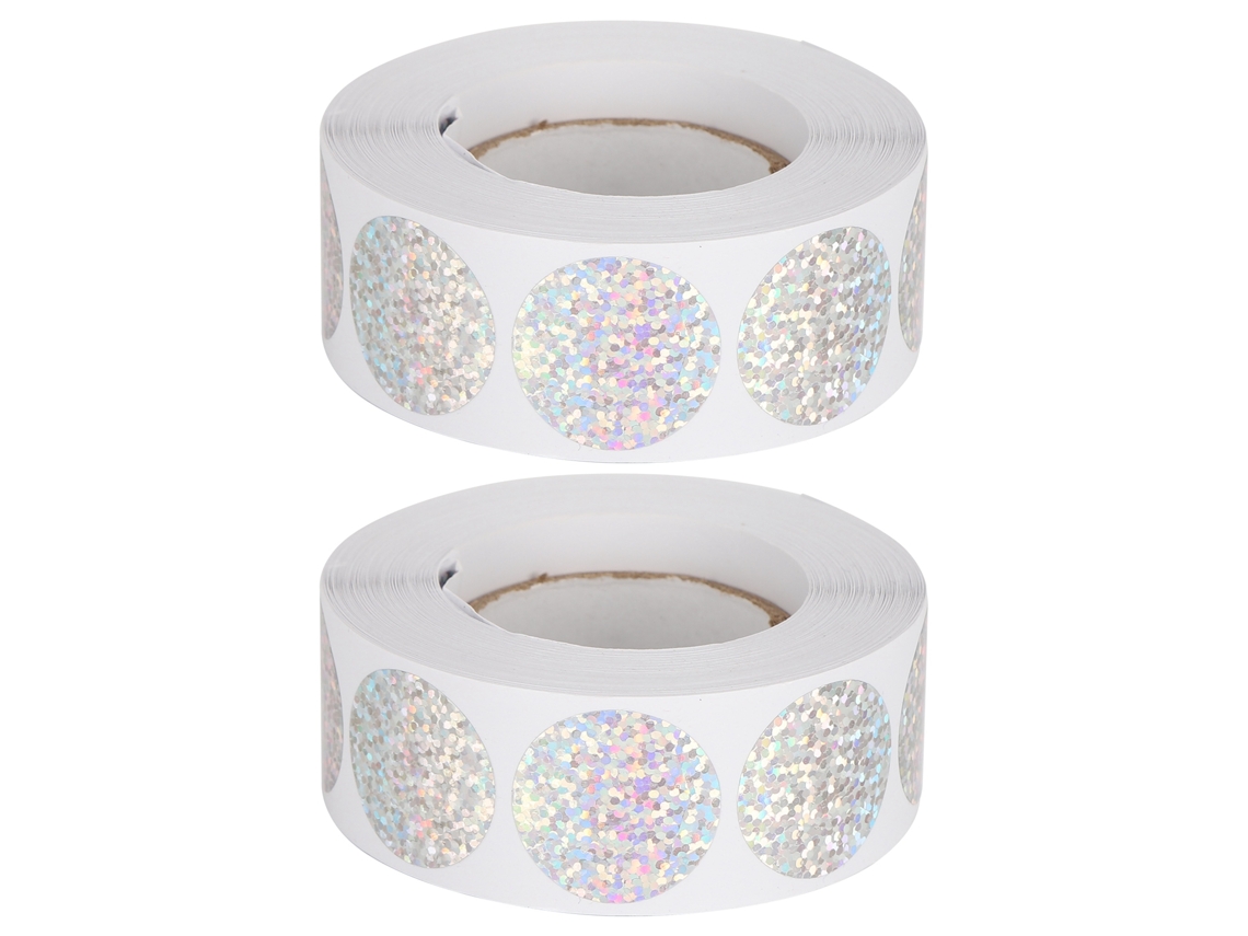 2 Rolos De Adhesivos Com Lentejuelas Redondas Cinta Decorativa Washi Para Scrapbooking E Embalagens