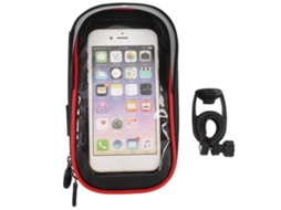 Bolsa Dianteira Celular Bicicleta Impermeável Rotação 360° Tela Tátil Vermelha S/MARCA
