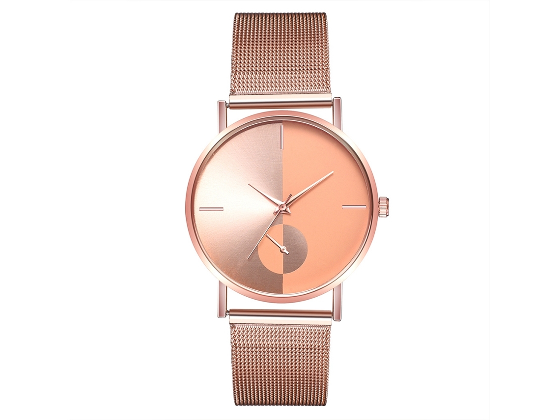 Reloj De Pulsera De Quartzo Hombre Moda Casual Con Correa Suave Y Duradera (oro)