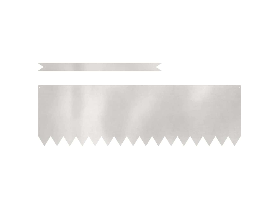 Conjunto 30 Bordas De Jardim Vidaxl Prateado Aço Inoxidável (100 X 0,05 X 30 Cm)
