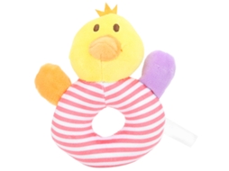 Mali brinquedo de Pelúcia com Manivela Sino de Mão Galinha Listrada Amarela para Bebê