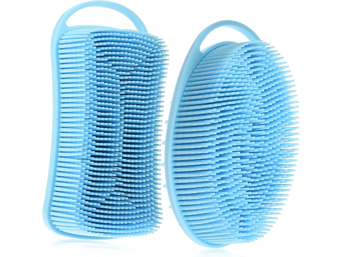 Escova De Silicone Esfoliante Beaupretty 2 Peças Para O Corpo, Suave E Segura Para Peles Sensíveis, Ideal Para Cuidados