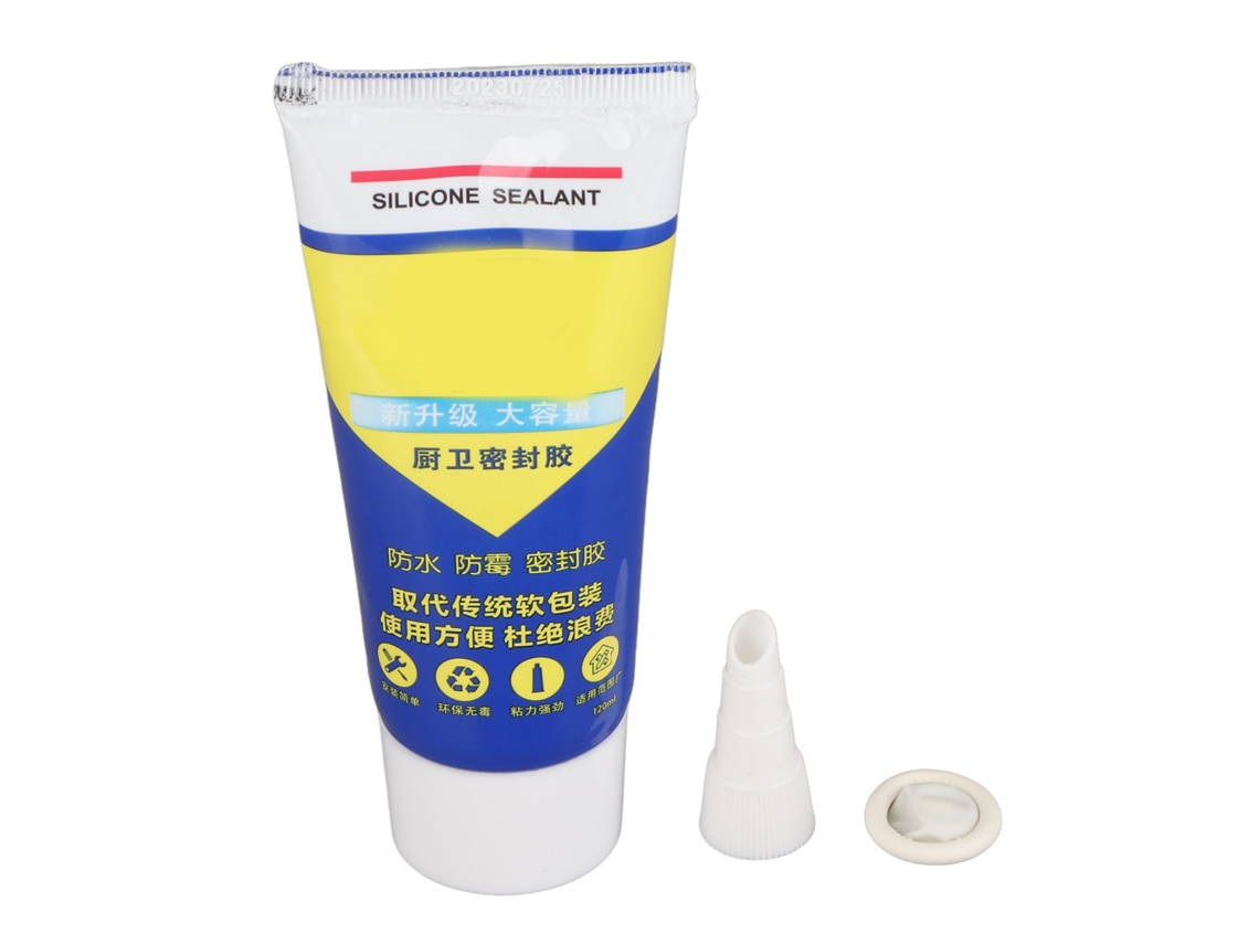 Selante de Silicone à Prova D'água Multiuso para Porão, Banheiro, Cozinha, Interior, Branco | S/MARCA