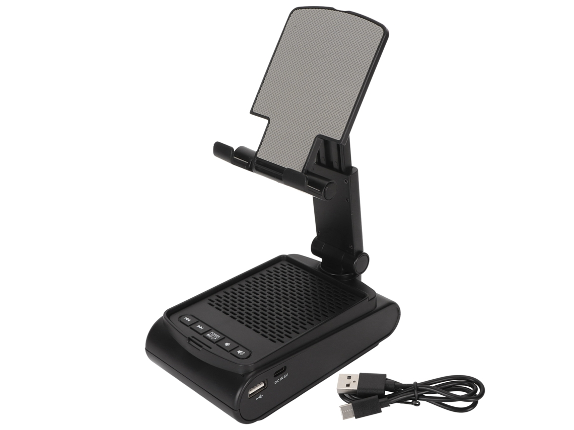 Suporte de telefone com alto-falante Bluetooth, com power bank, ajustável, EOOCOO