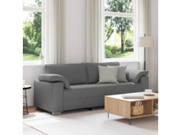 Vidaxl Sofá De 3 Lugares Cinza Escuro 220 Cm Tecido