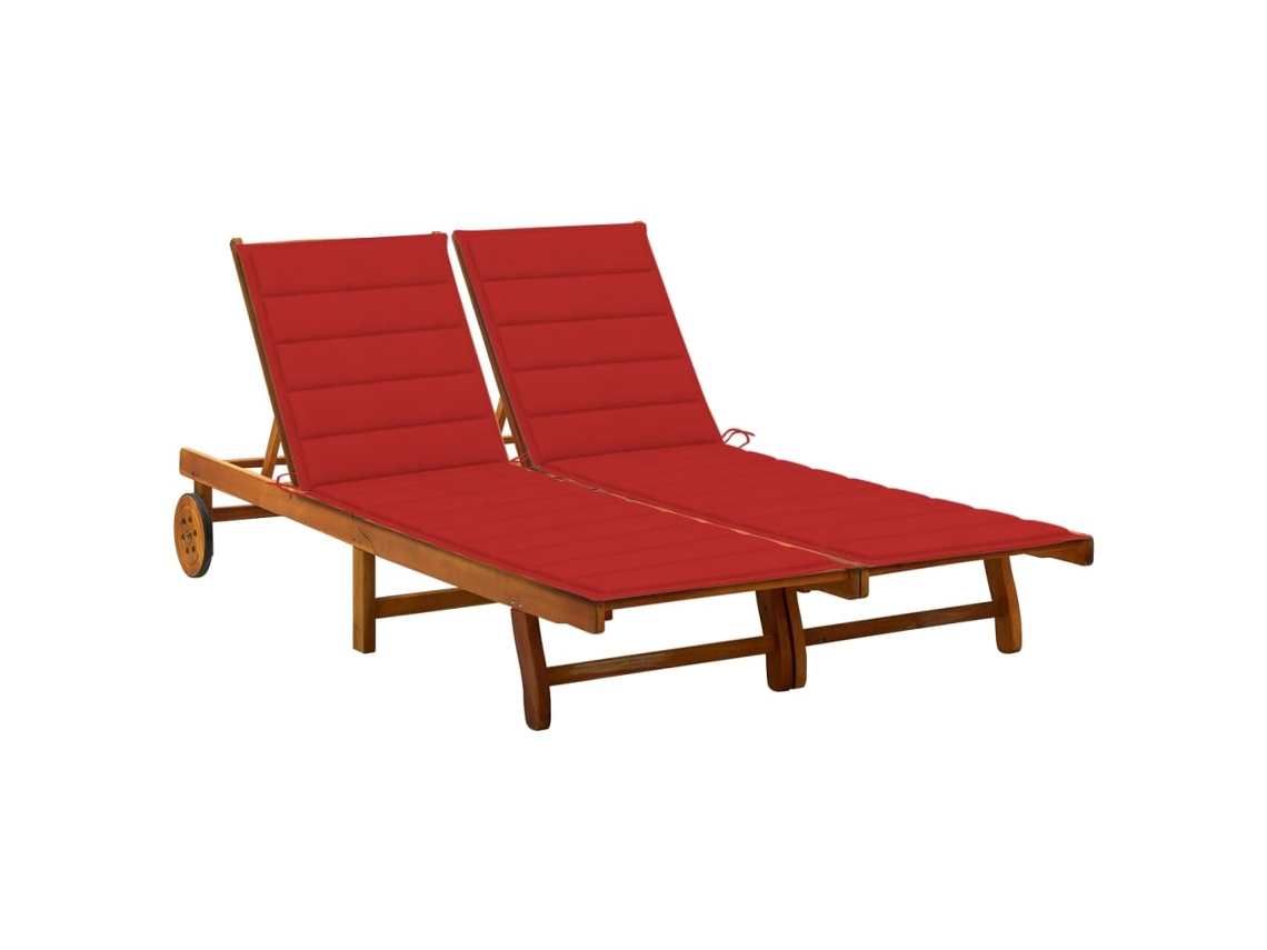 Sunlounger, Sunloungers Vidaxl Marrom Madeira De Acácia (200 X 123 X 85 Cm)