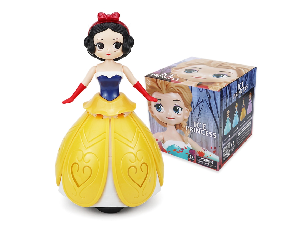 Ats muñeca Princesa Bailarina Giratsória com Música e Luzes Coloridas Brinquedo Musical para Meninas 133c Sem Asas