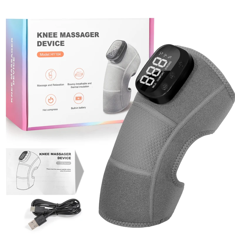 (cinza) Joelheira Sem Fio Com Massageador de Ombros e Relaxante Muscular.