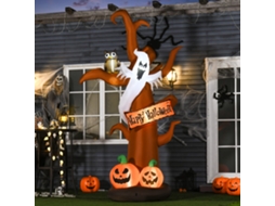 Decorativo Halloween Autoinflável Com Luzes Led, 156x107x274cm, Acompanha Kit Soprador E Fixação