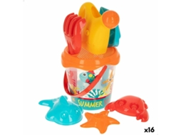 Conjunto De Brinquedos De Praia Colorbaby Polipropileno (16 Unidades)