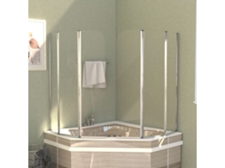 Vidaxl Cabines De Duche 2 Pcs 104x130 Vidro Temperado Transparente