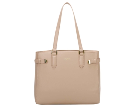 Bolsa Tote Feminina Urban Chic Com Detalhes Em Ouro Taupe Gallantry