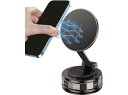 Suporte magnético para celular com ventosa, ajustável em 360°