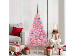 Vidaxl Árvore De Natal Artificial Pré-iluminada Rosa 150 Cm Pvc