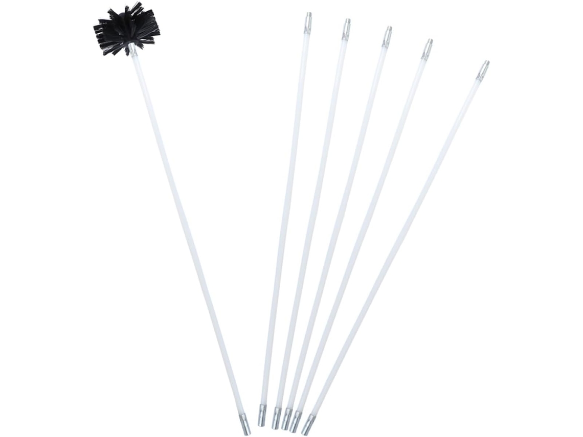 Kit Com 1 Escova De Nylon Para Chaminés E Tubos De Fogão, Conjunto Prático.