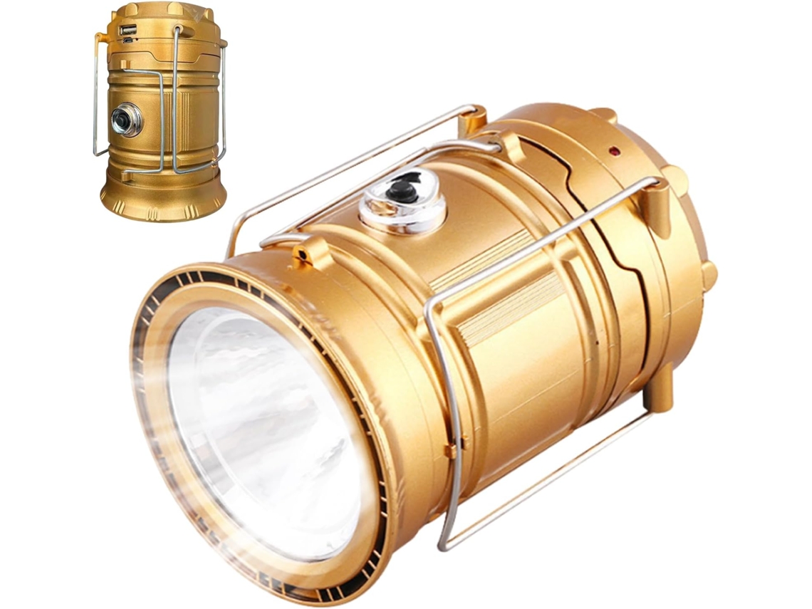 Lanterna Elétrica Solar Com 3 Lâmpadas | Lâmpada Portátil Extensível Para